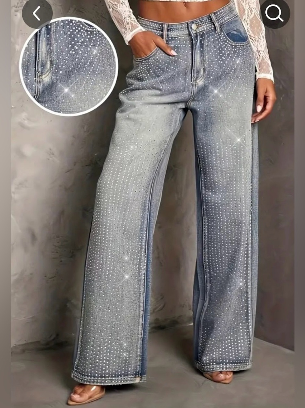 Light Blue rhinestone Jeans